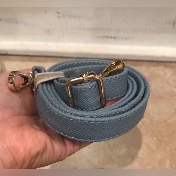 NWT Elegant 3 Piece Faux Suede & Leather Bag Straps Set - W/Gold Tone Hardware - Picture 8 of 12